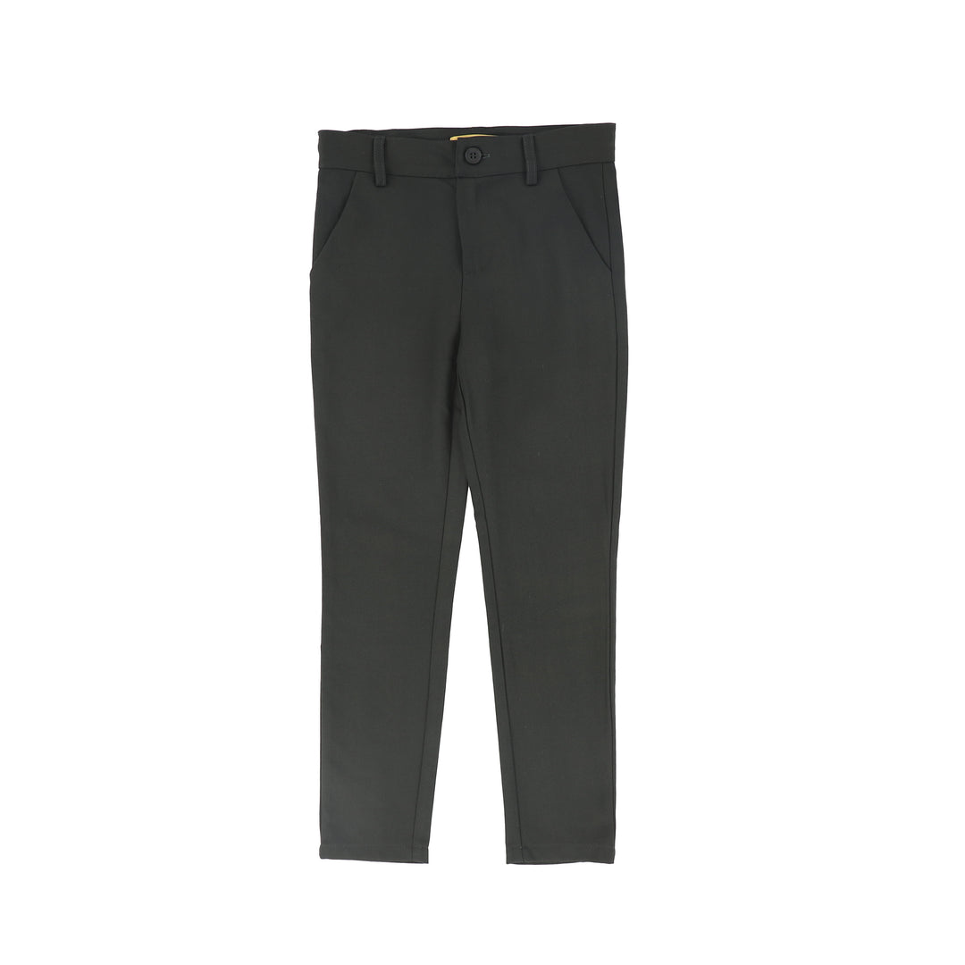 C-29610 Solid Fitted Pants - Olive