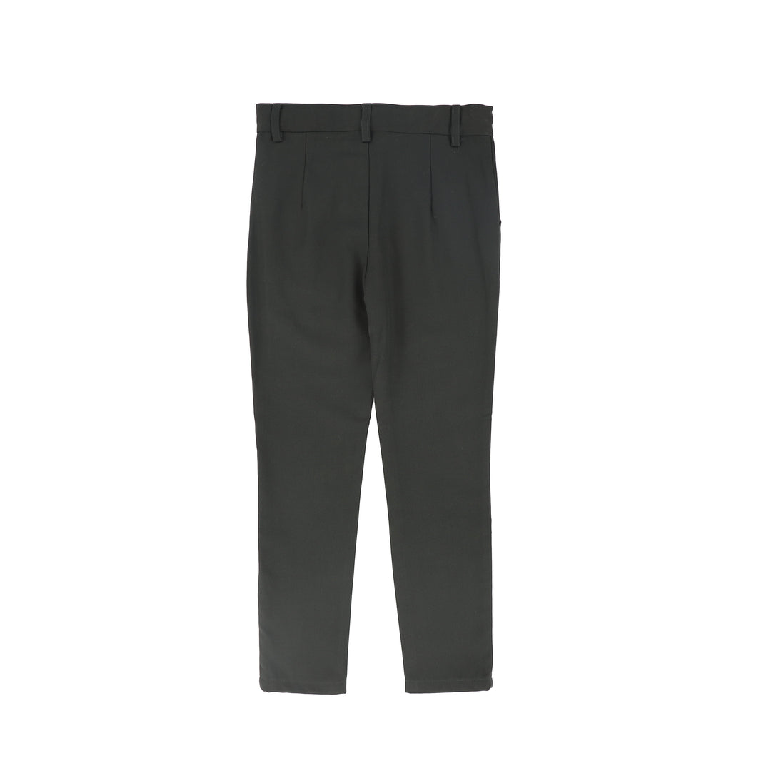 C-29610 Solid Fitted Pants - Olive