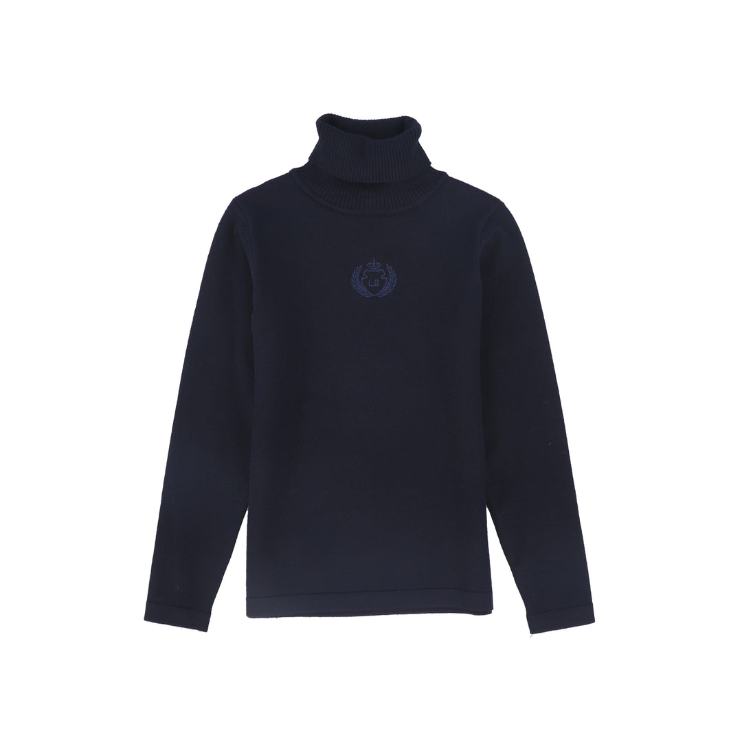 C-29615 Fitted Knit Turtleneck - Navy