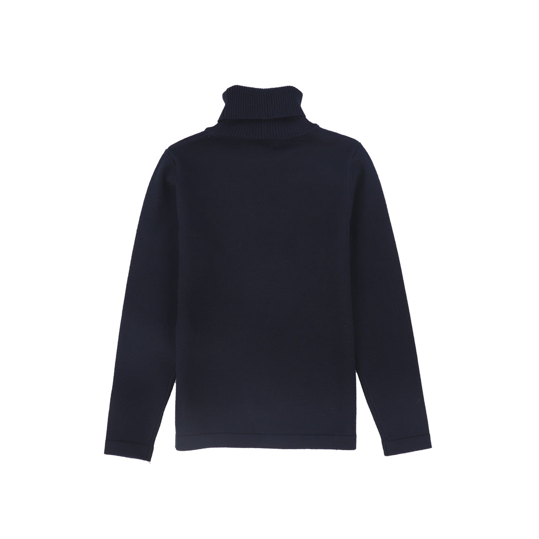 C-29615 Fitted Knit Turtleneck - Navy