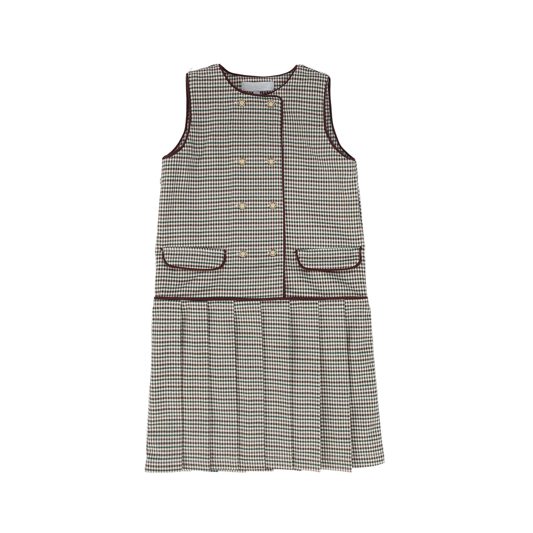 C-29728 Checked Wool Jumper - Burgundy
