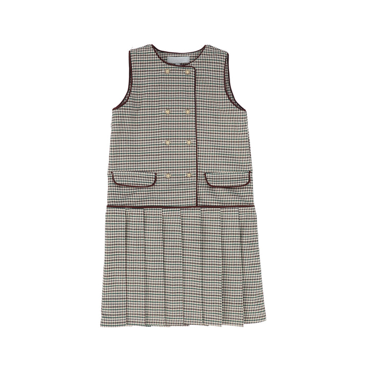 C-29728 Checked Wool Jumper - Burgundy