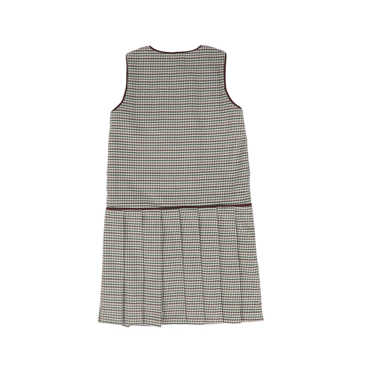 C-29728 Checked Wool Jumper - Burgundy