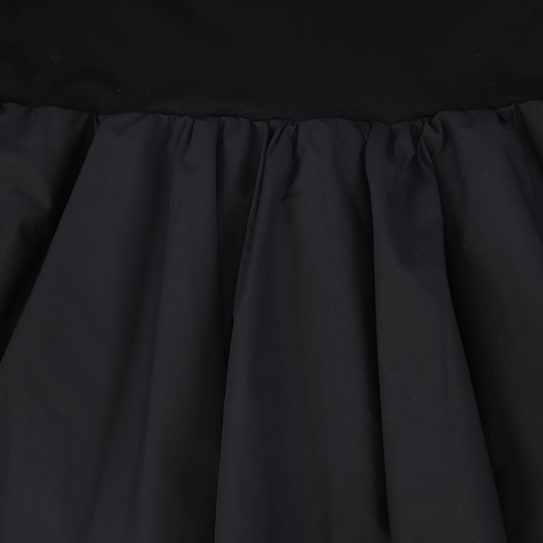 C-29960 Tiered Mockneck Maxi Dress Black