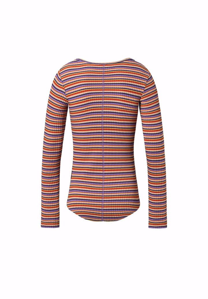 Rochelle T-shirts Long sleeves - Purple Flame Stripe