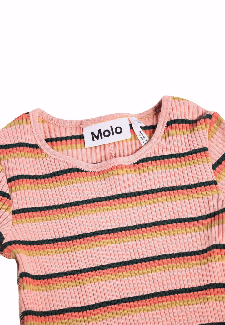 Rochelle T-shirts Long sleeves - Rose Camel Stripe