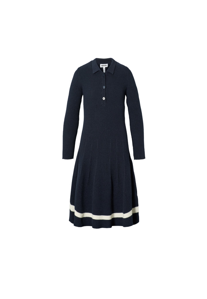Cecilia Dress LS - Navy blazer