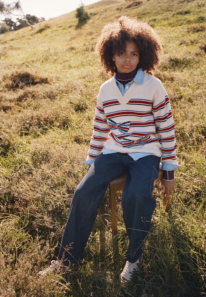 Gwenda Jumpers - Stripy Bows