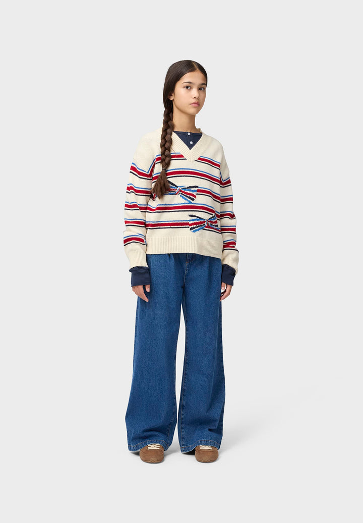 Gwenda Jumpers - Stripy Bows