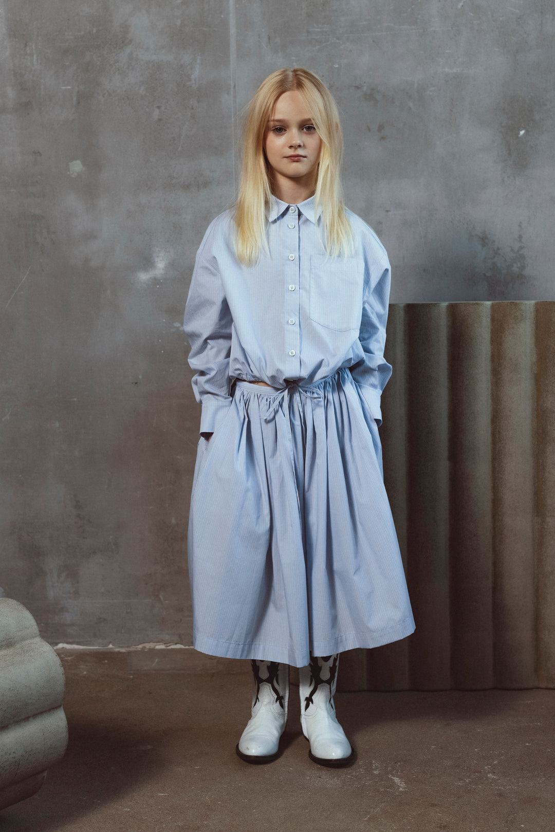 unlabel grey dress Unlabel Ada Pleated Dress Anthracite / 8Y