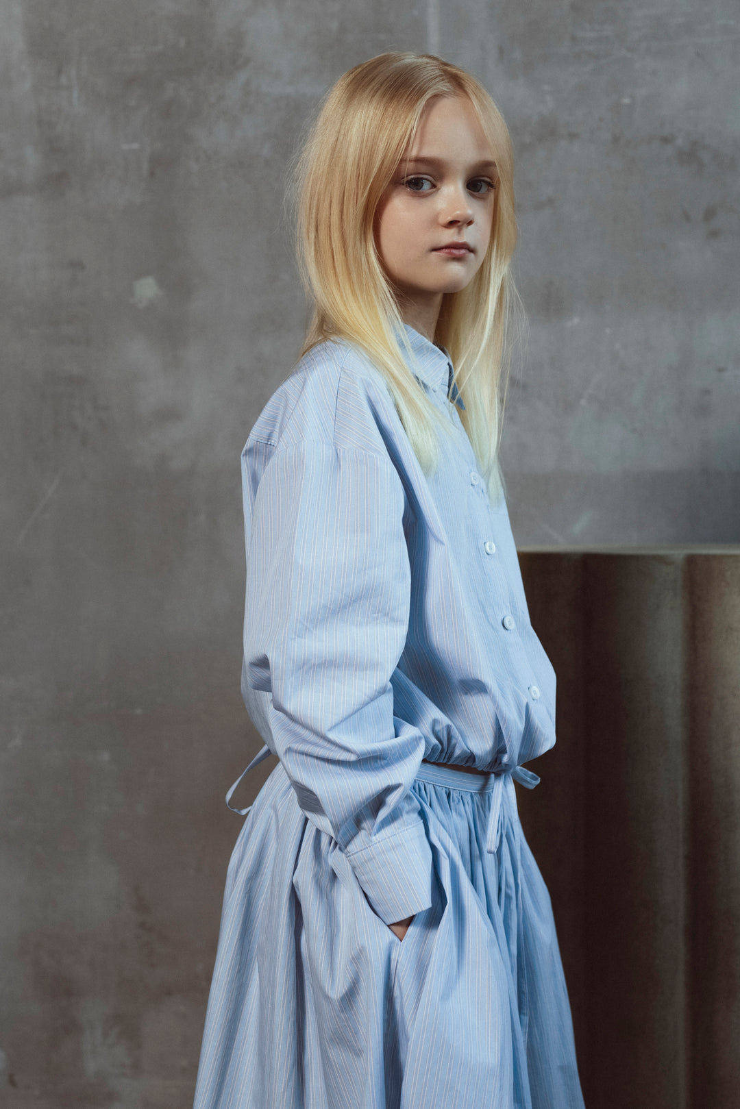 JADE SHIRT-BLUE/MILK STRIPES