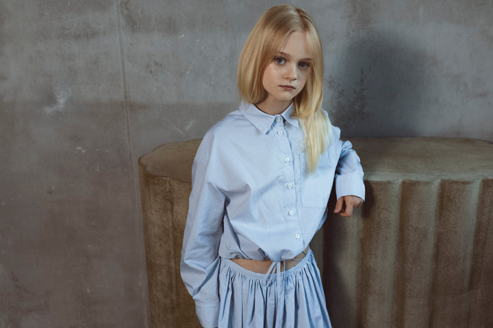 JADE SHIRT-BLUE/MILK STRIPES