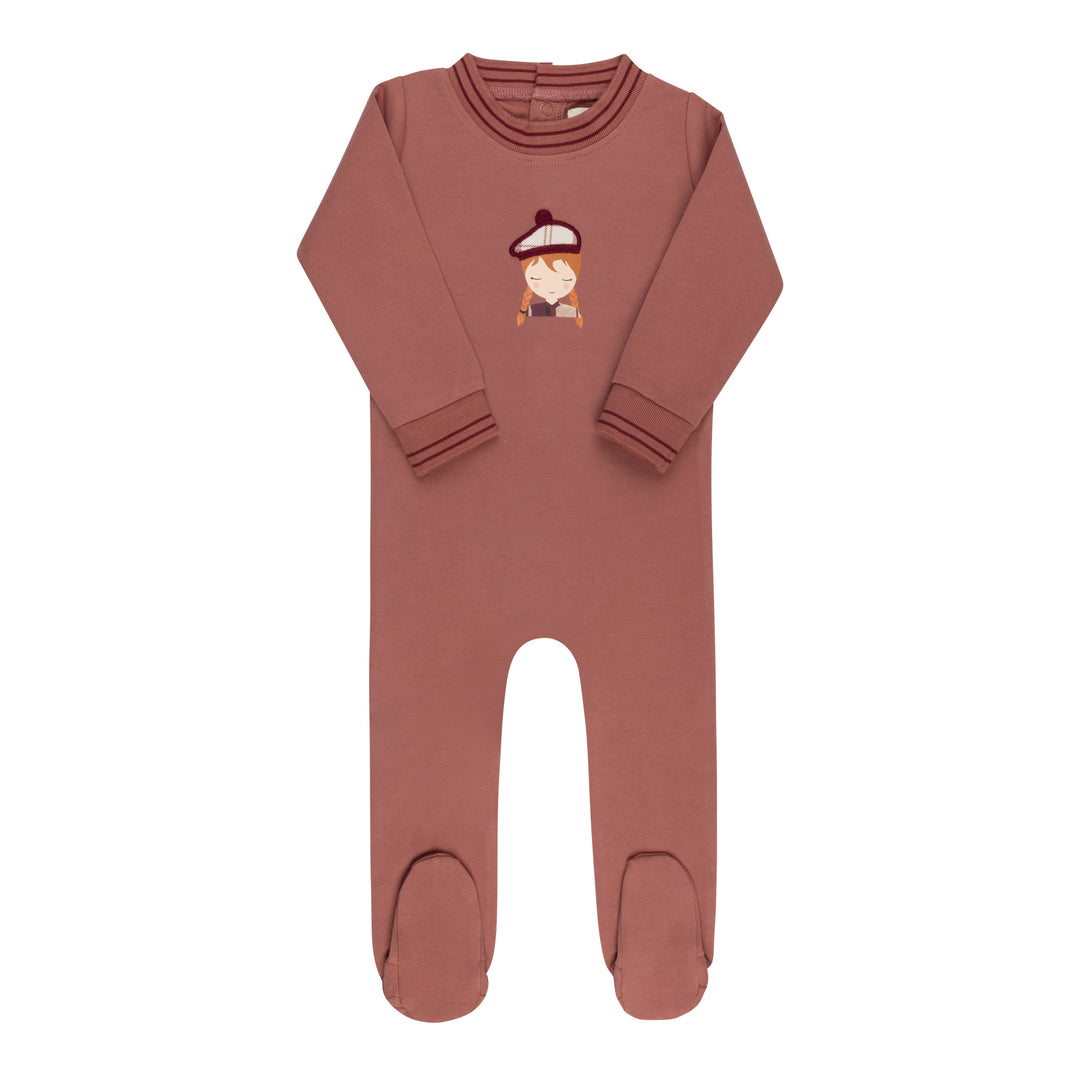 AW26-0064-F French Terry Scottish Collection Footie  - Pink