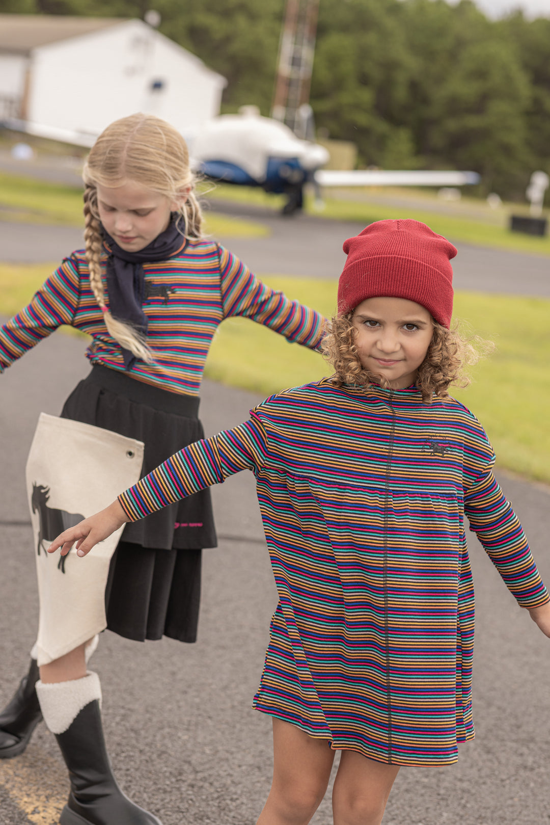 LN340 stripes Carousel Striped Dress