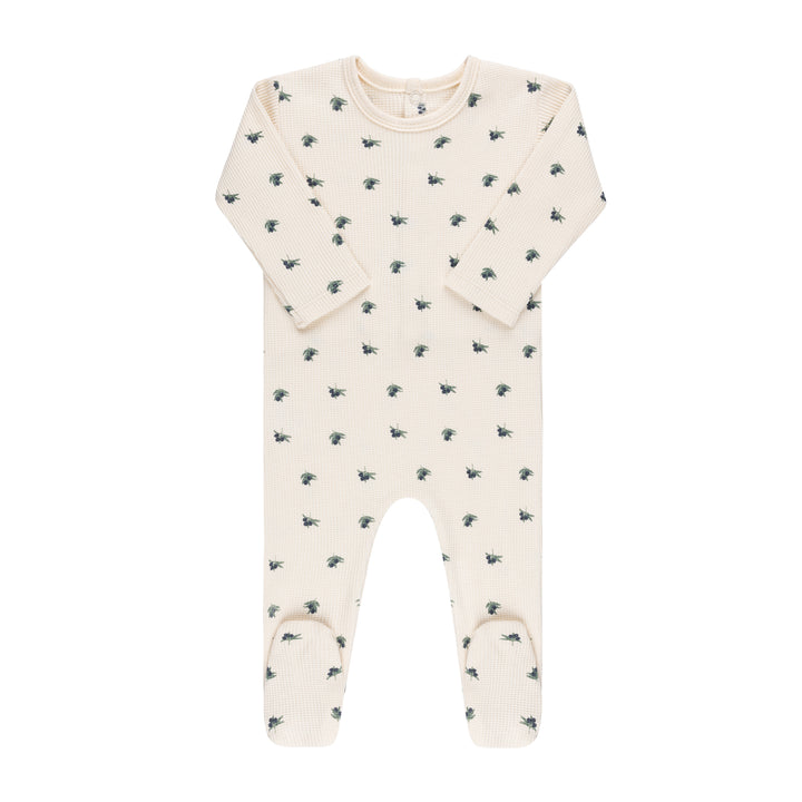 WAFFLE OLIVE COLLECTION-3 PC SET-Cream/Navy