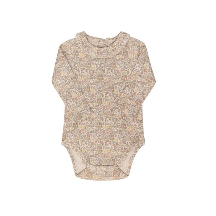 Cotton Liberty Print-Ivory Floral-Bodysuit and overalls