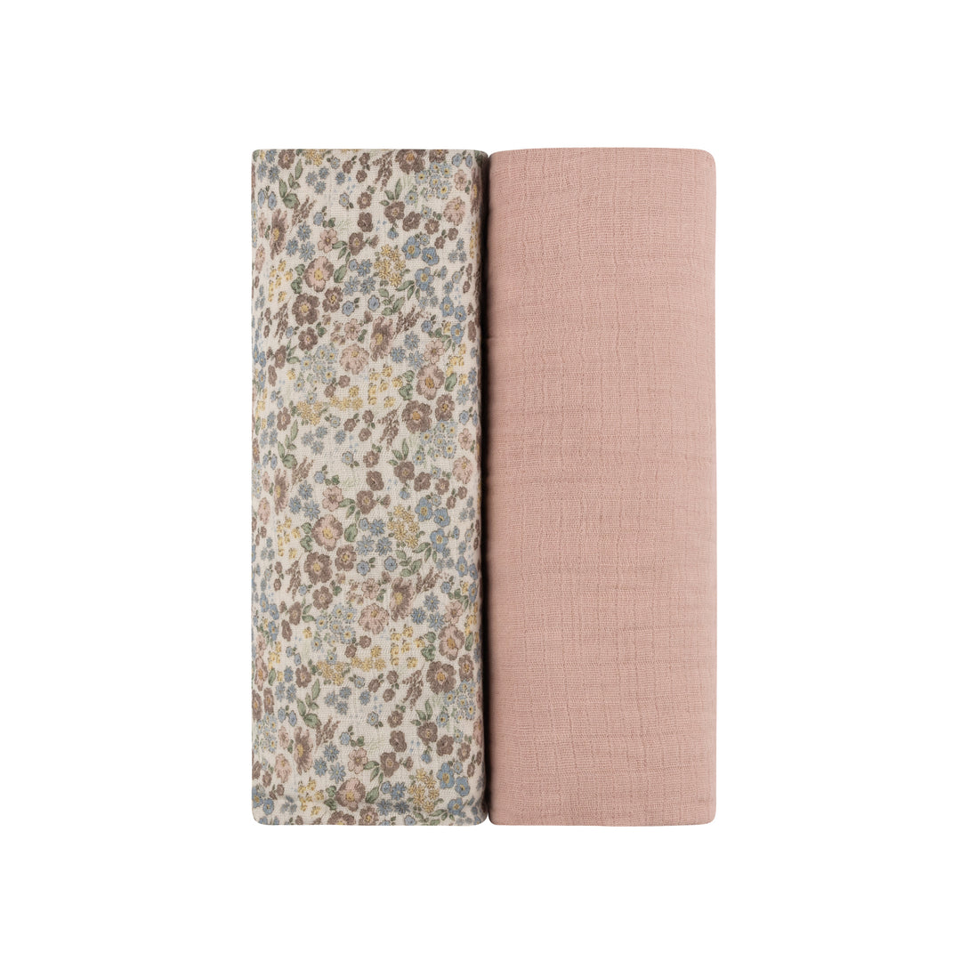Cotton Liberty Print-Ivory Floral-Muslin 2 Pack