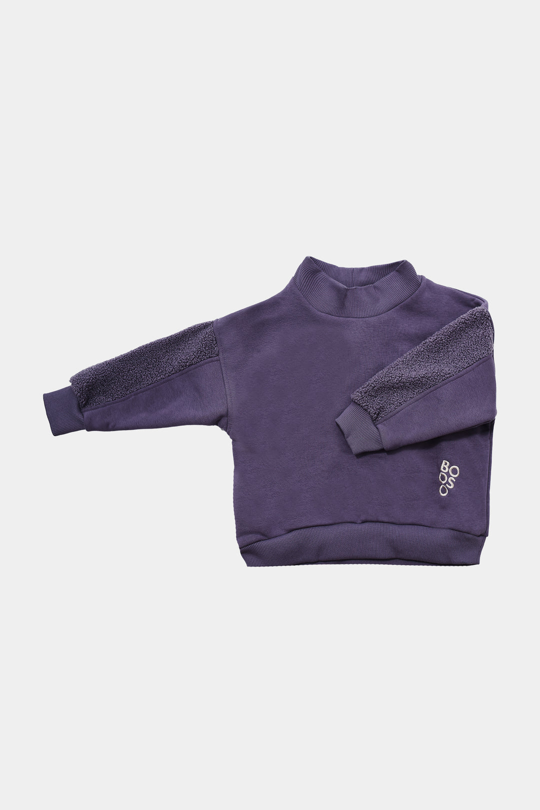 118 Bluza PANEL TEDDY SWEATSHIRT - PLUM