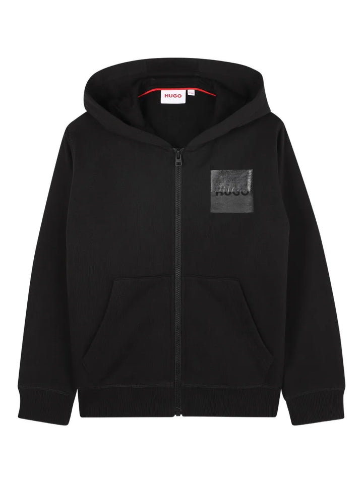 G00454-ZIP UP HOODIE-BLACK