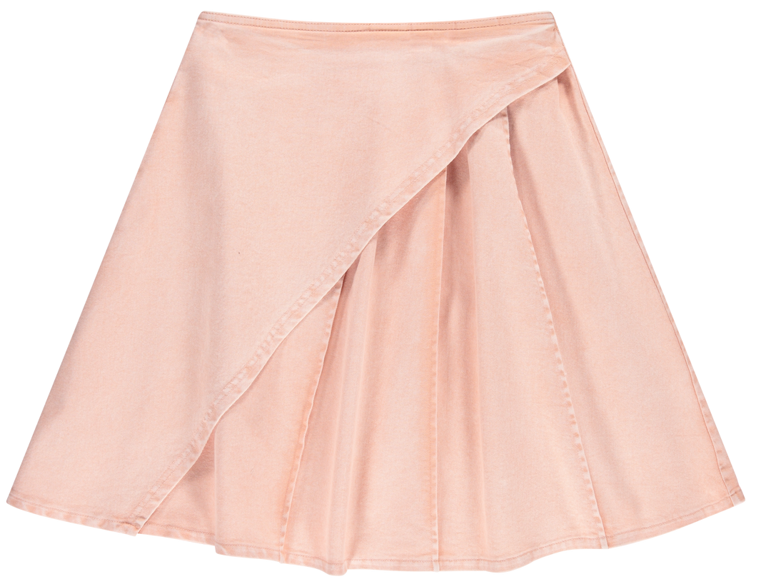 30909-Denim Wrap Skirt -Pink Sand