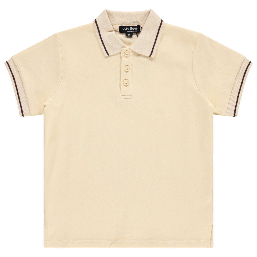 30920-Coconut s/s Polo-Yellow Sand