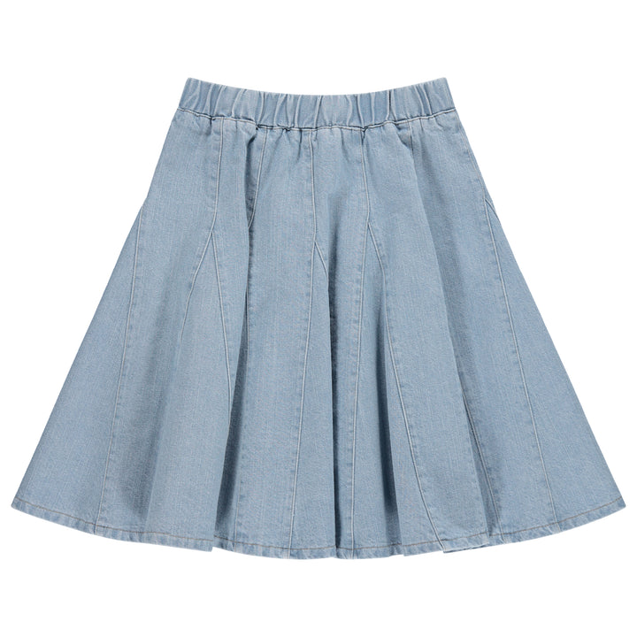 30926-Denim Panel Skirt-Denim