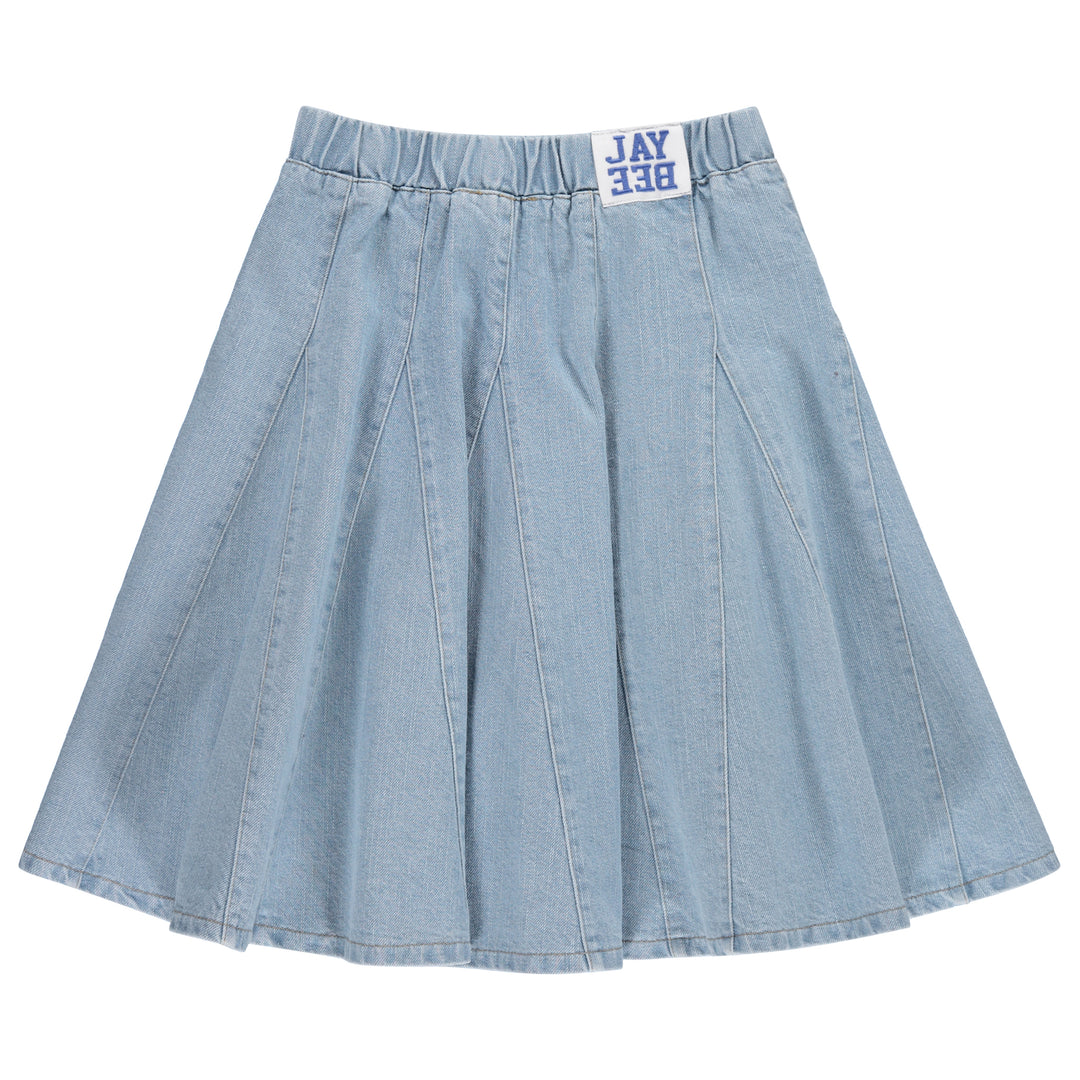 30926-Denim Panel Skirt-Denim