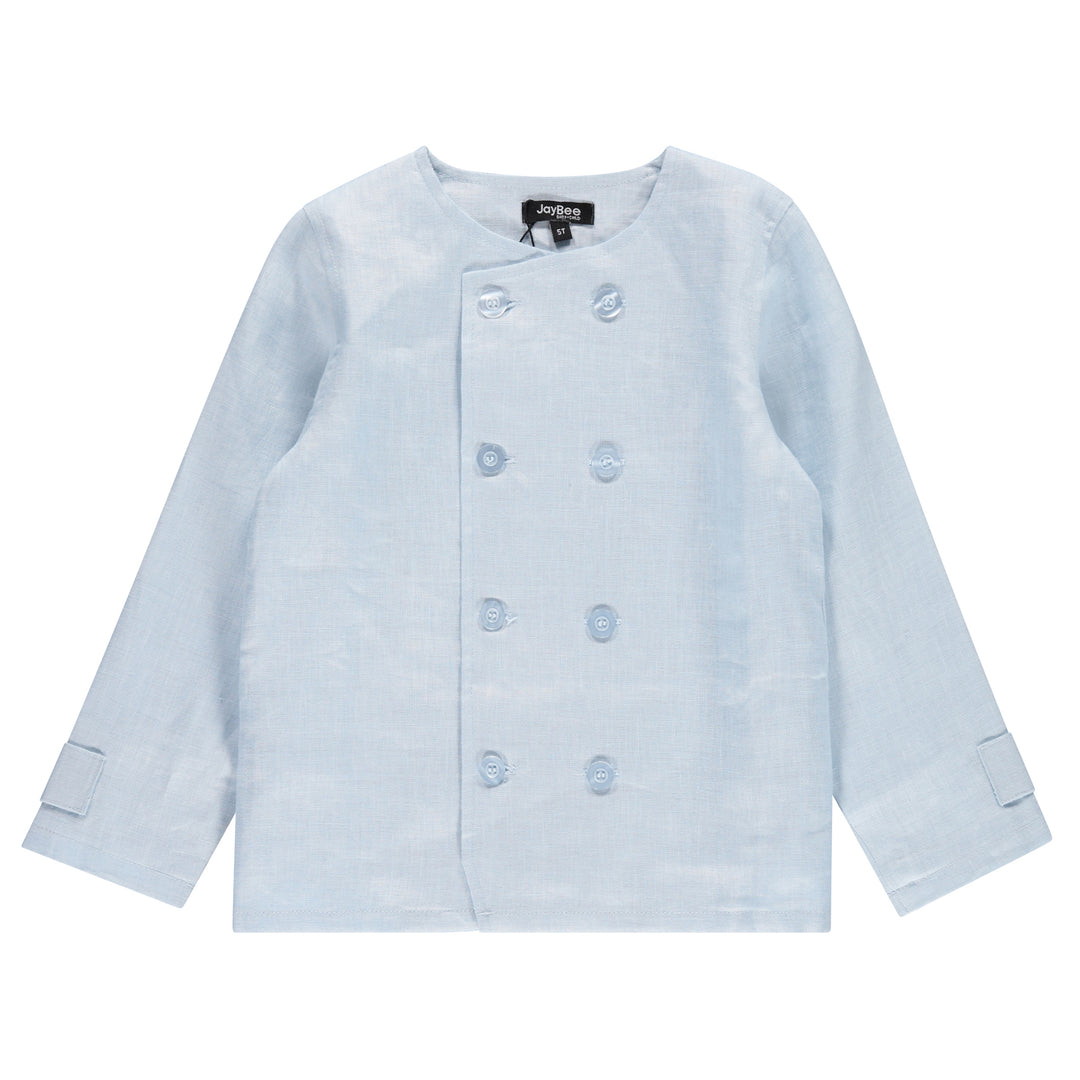 30955-Linen Blazer-French Blue