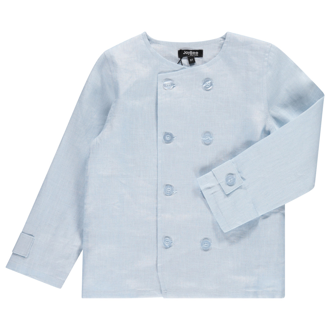 30955-Linen Blazer-French Blue