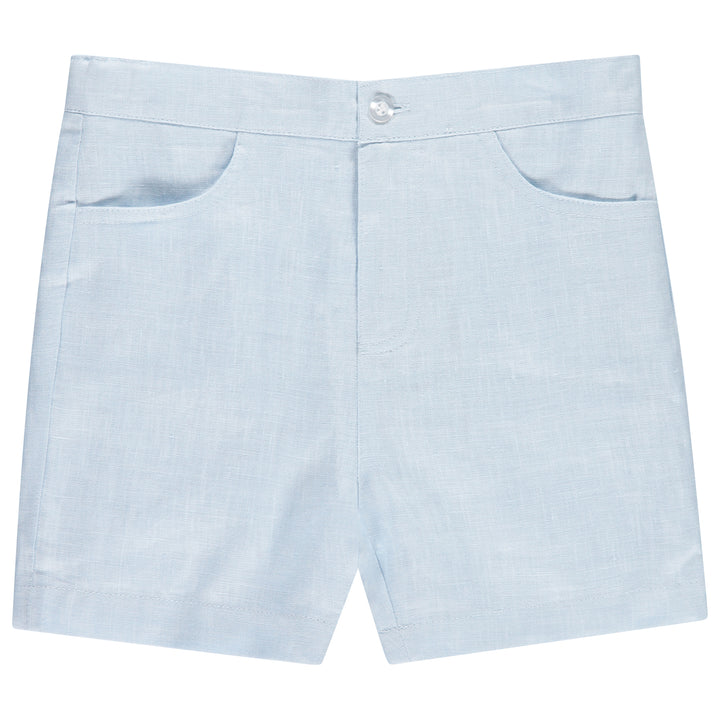 30956-Linen Shorts-French Blue