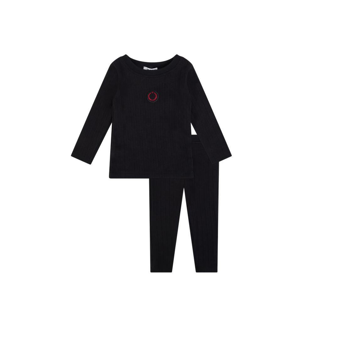 31092 Emblem Patch Lounge Set - Black/Red