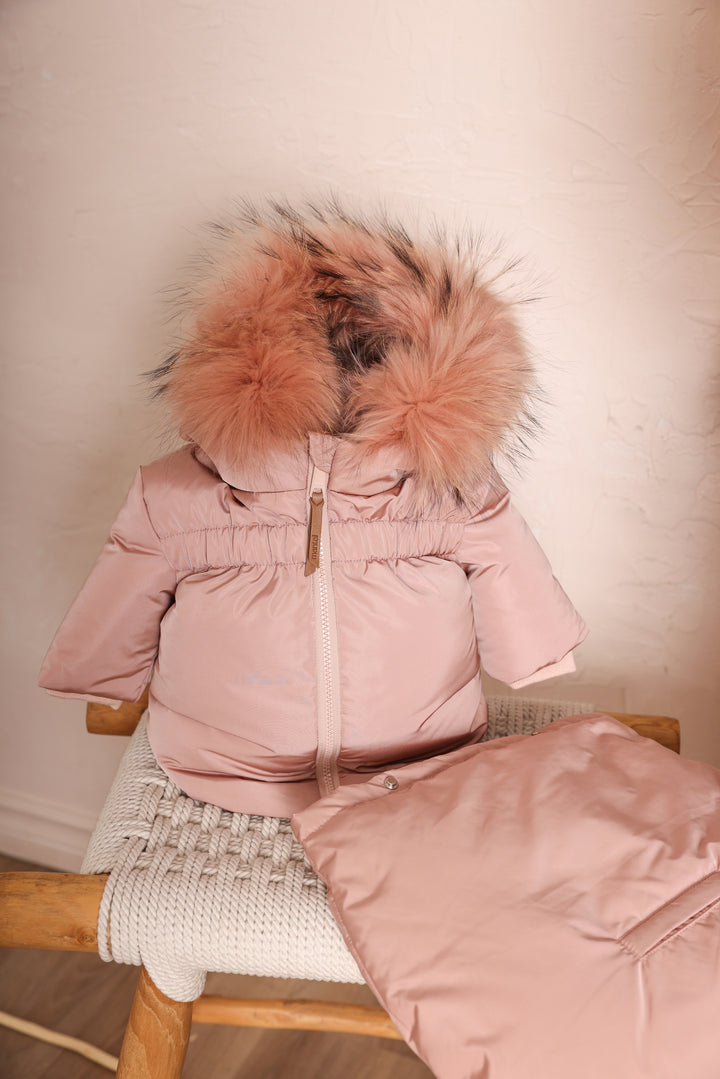 33580-Gathered high waist Jacket-Pink
