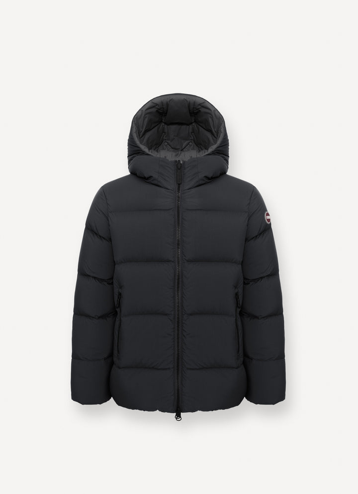 34000009/4ZP REVERSIBLE QUILTED JACKET WITH HOOD - BLACK-VULCAN