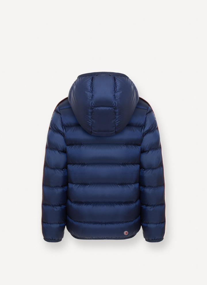 34000023/3JQ QUILTED JACKET WITHOUT HOOD CONTRASTING APPLIQUES -  NAVY BLUE-TOFU-BRICK