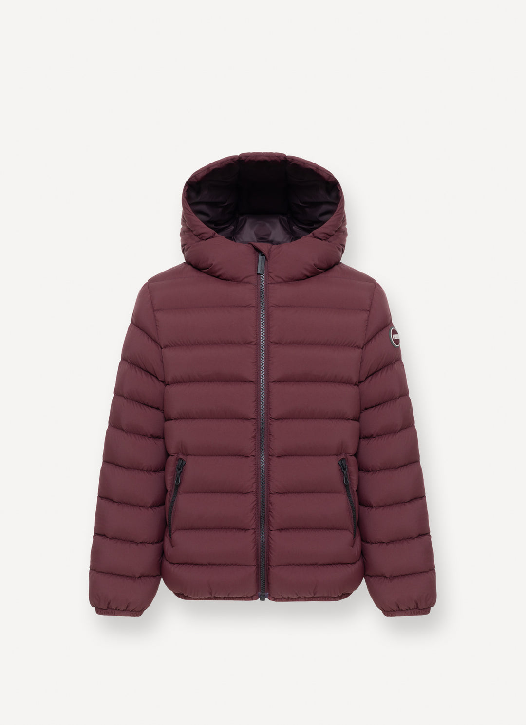 34000097A/4ZP QUILTED JACKET WITH HOOD -  BRICK-CHOCOLATE