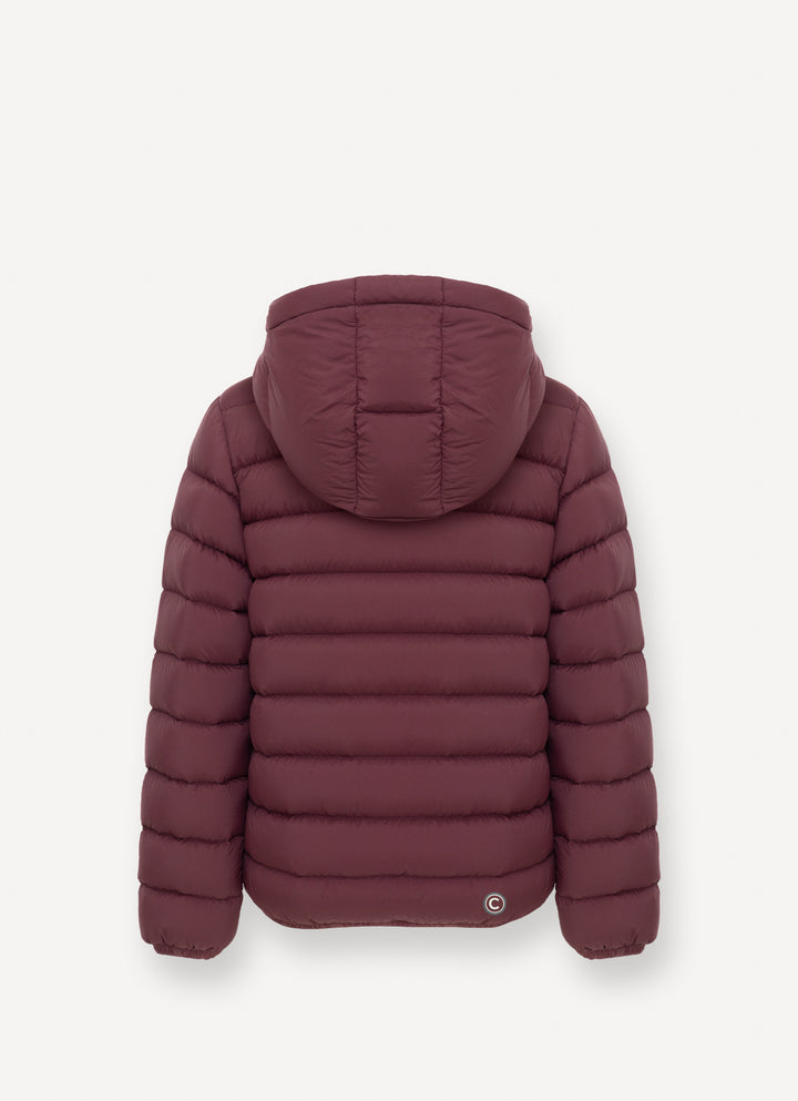 34000097A/4ZP QUILTED JACKET WITH HOOD -  BRICK-CHOCOLATE