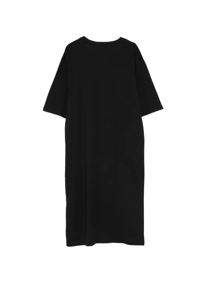 JGDR068-GIRLS S/S JERSEY DRESS-BLK/PNK