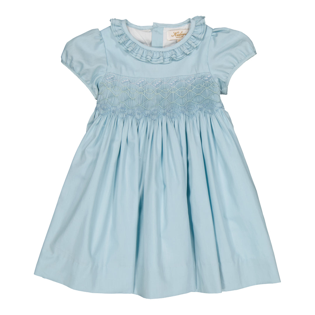 34081-HARS SMOCKED DRESS-Blue Deck poplin