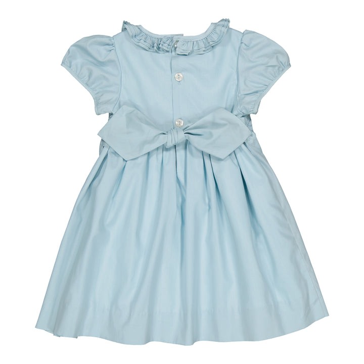 34081-HARS SMOCKED DRESS-Blue Deck poplin