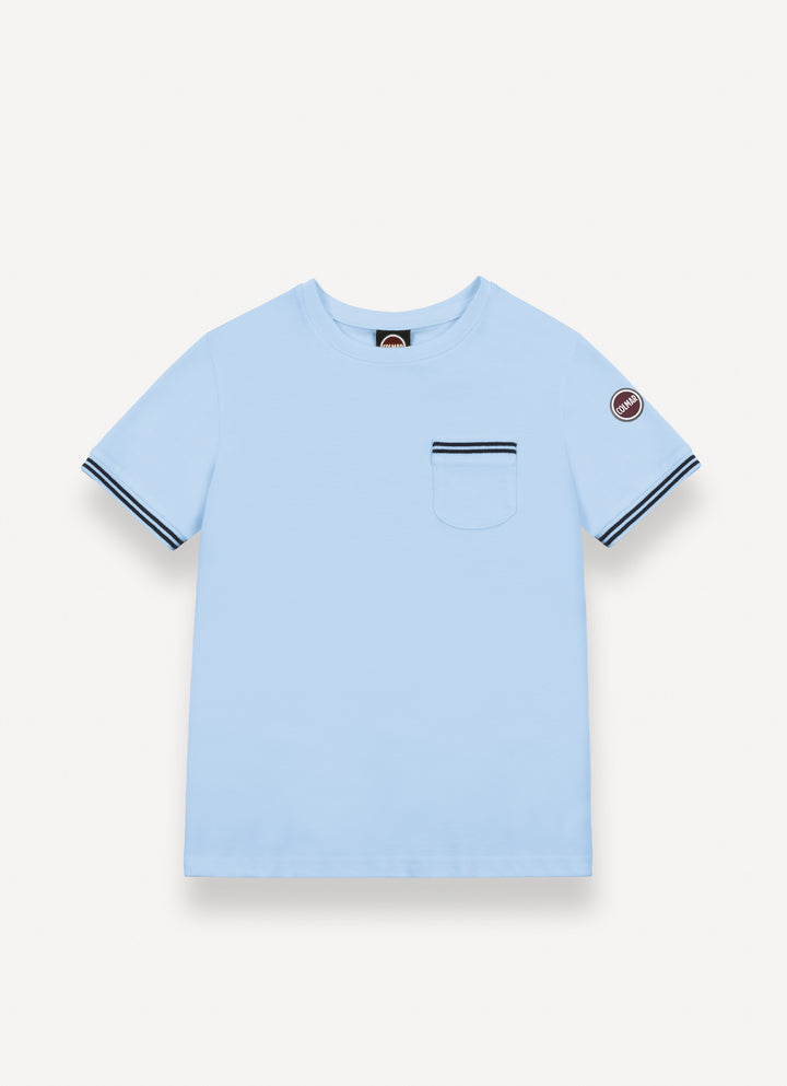 3503 PIQUET SHORT SLEEVES T-SHIRT WITH POCKET - ANGELIC BLUE NAVY BLUE