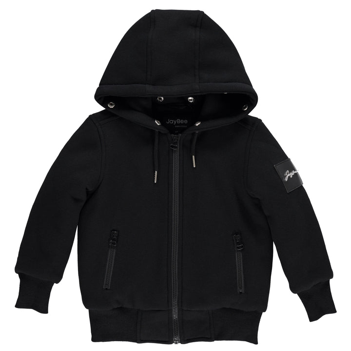 10099 Fur Lined Hoodie - Black