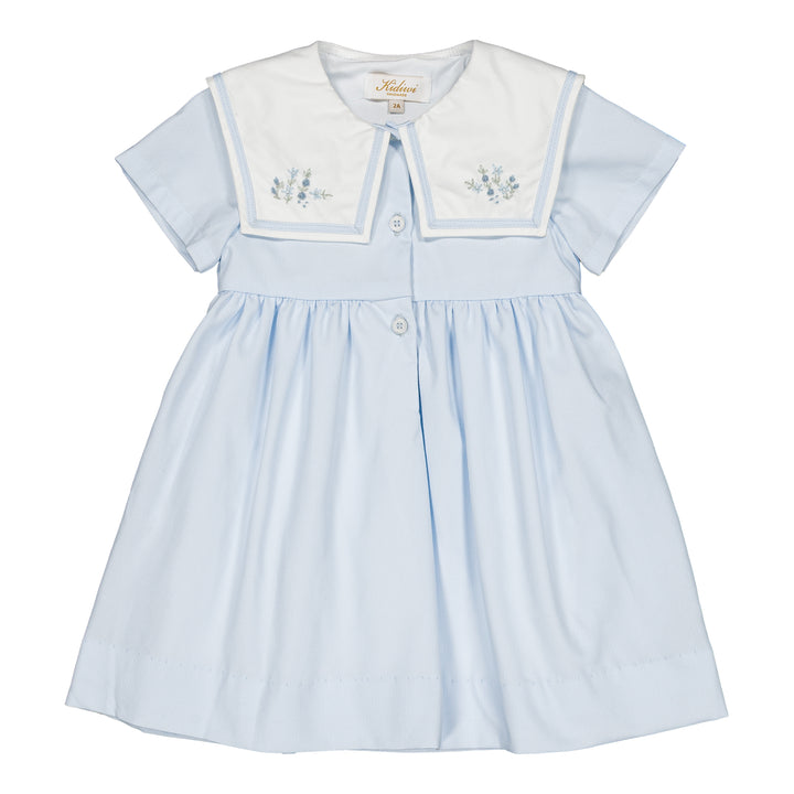 36072-TPQ04 DRESSES - BLUE CELESTE PIQUE