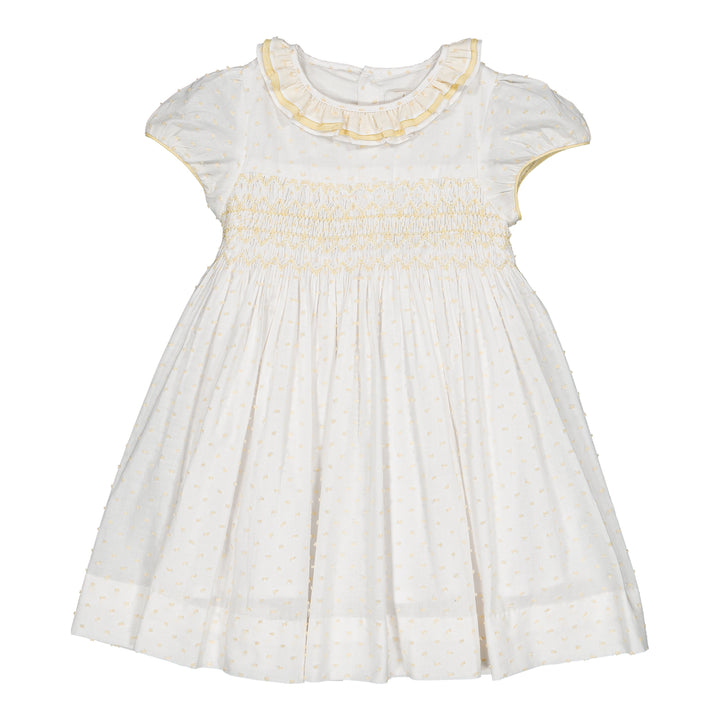 36191-TX028 DRESSES - WHITE VEIL WITH YELLOW PLUMETIS