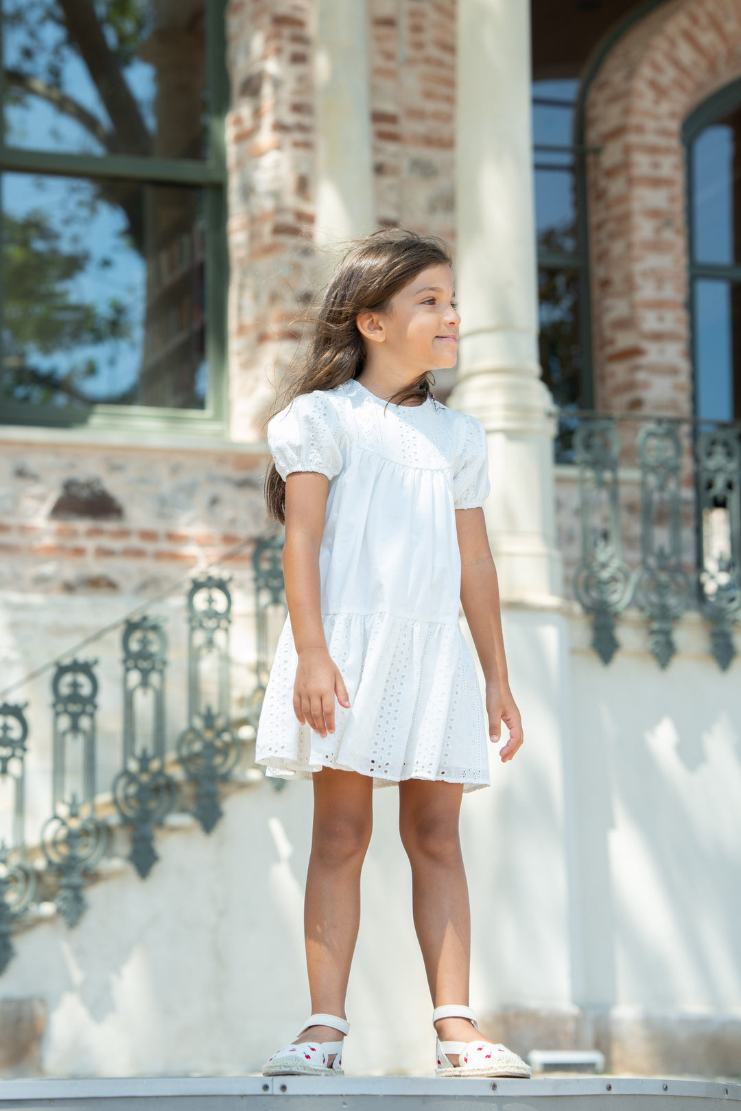 37119 DRESS S/SLV - LACE 4 POPLIN 3
