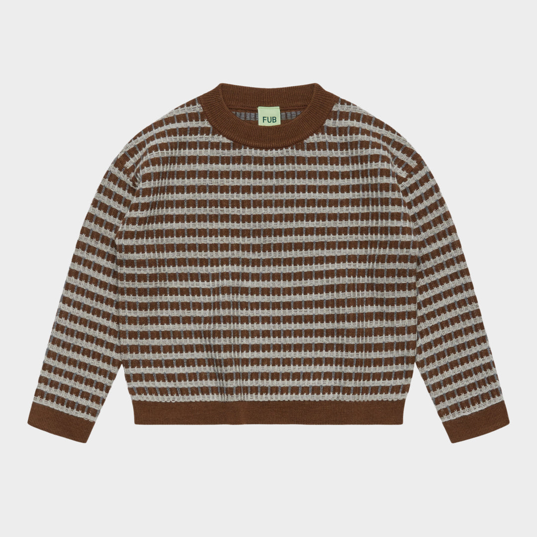 3726 MULTI SWEATER - HAZEL MELANGE/ LIGHT GREY MELANGE/STEEL