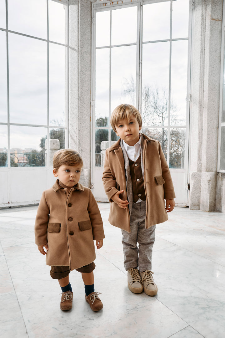 CA4333380 CASACO - MINI BOY SPECIAL OCASION  - BEIGE ESCURO