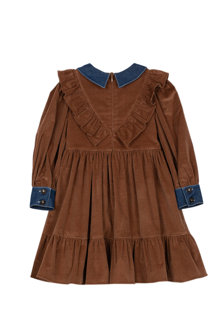 VET4333427 VESTIDO-KIDS GIRL CHOCOLATE - MOKA