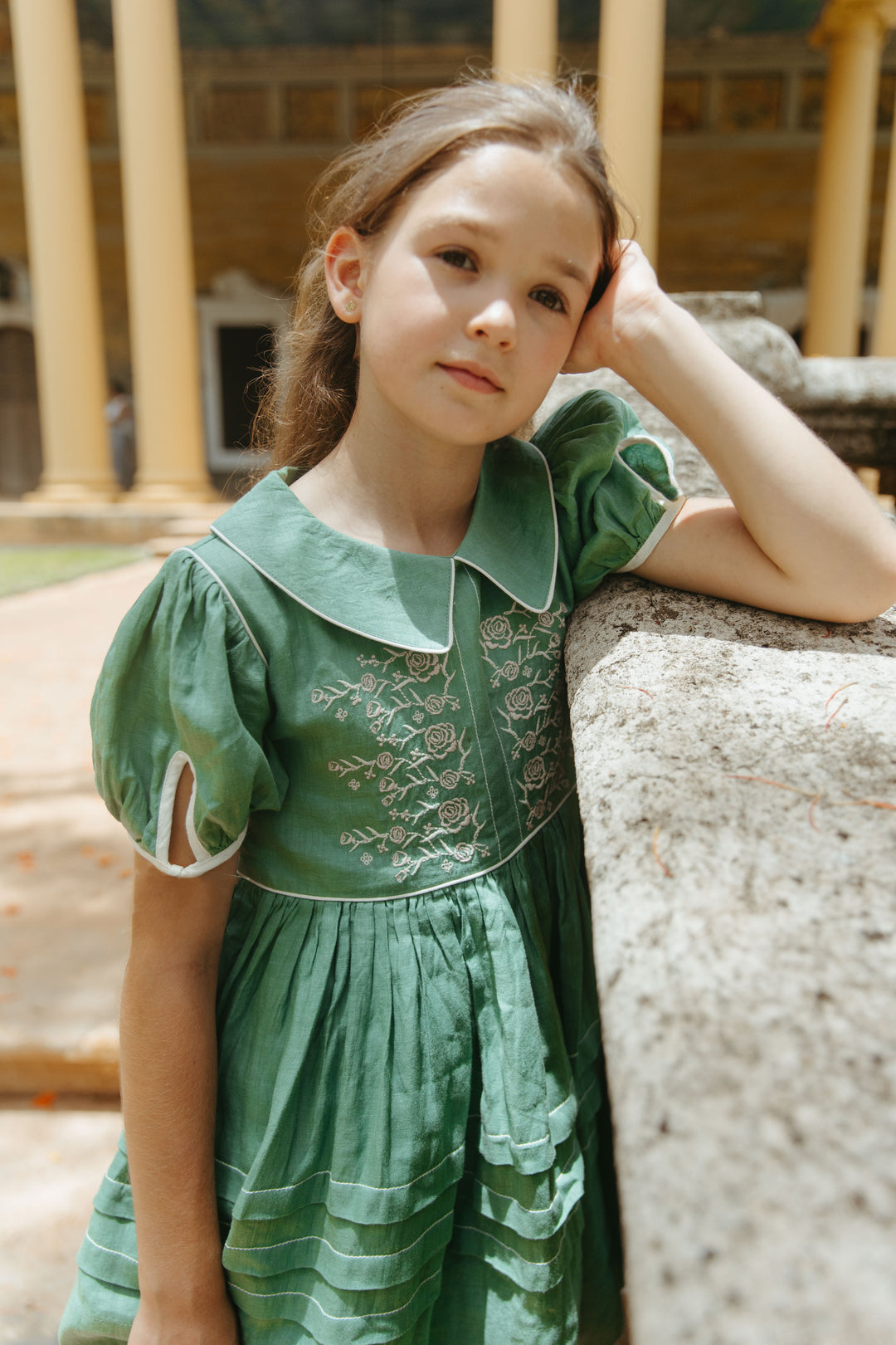 peridot green dress IRIDESCENT MEDALLION CUCCULELLI SHAHEEN Shes the perfect dress for any and all occasions Sleeveless Draped Chiffon Maxi Bridesmaid