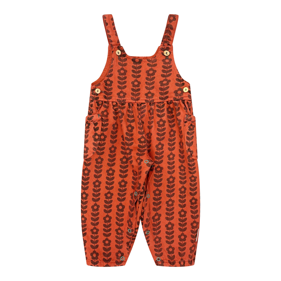 BM2606P.B DUNGAREES - BORDEAUX W/ BLACK FLOWERS
