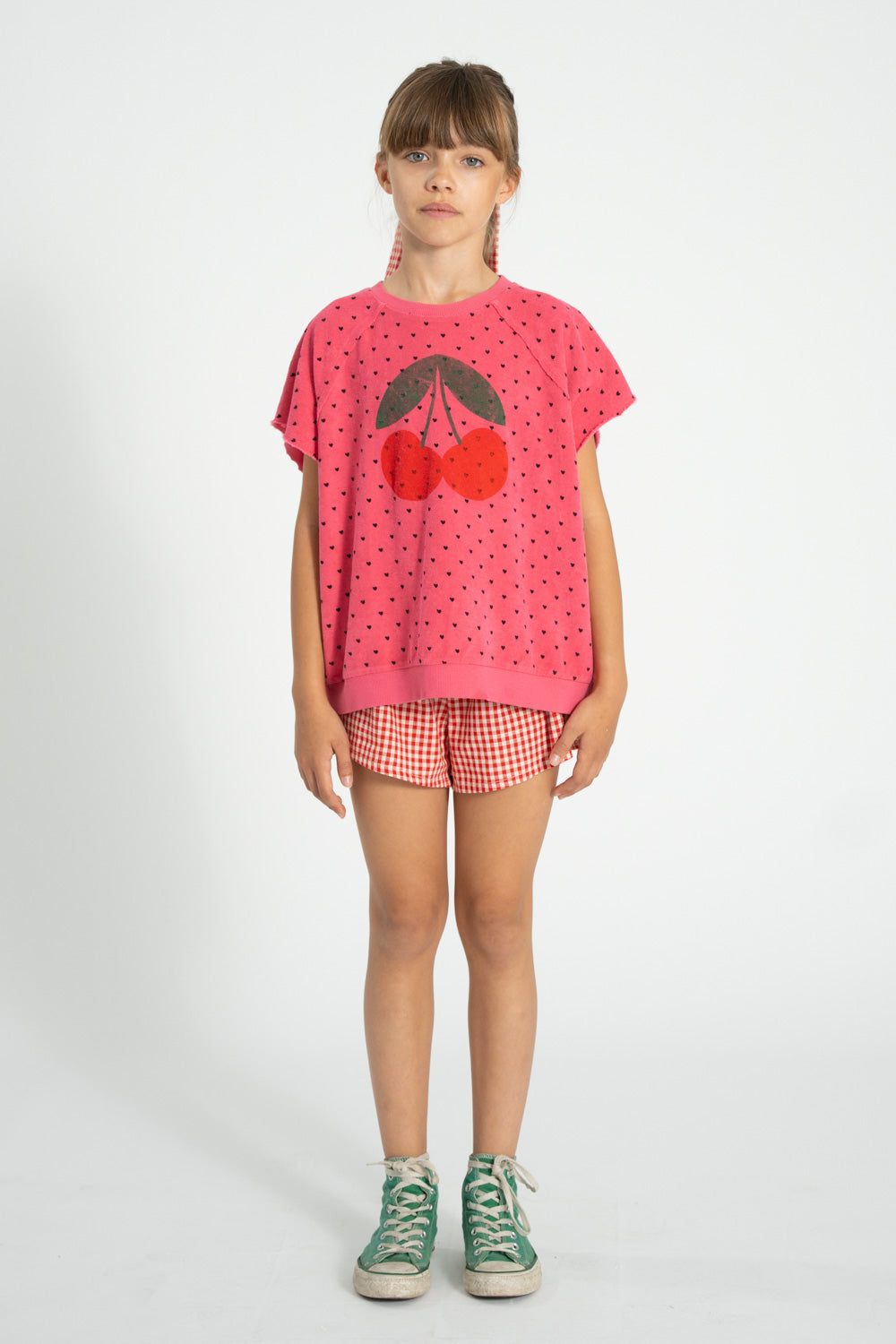 SS26.JRS2617-SLEEVELESS SWEATSHIRT - PINK W/ CHERRY PRINT
